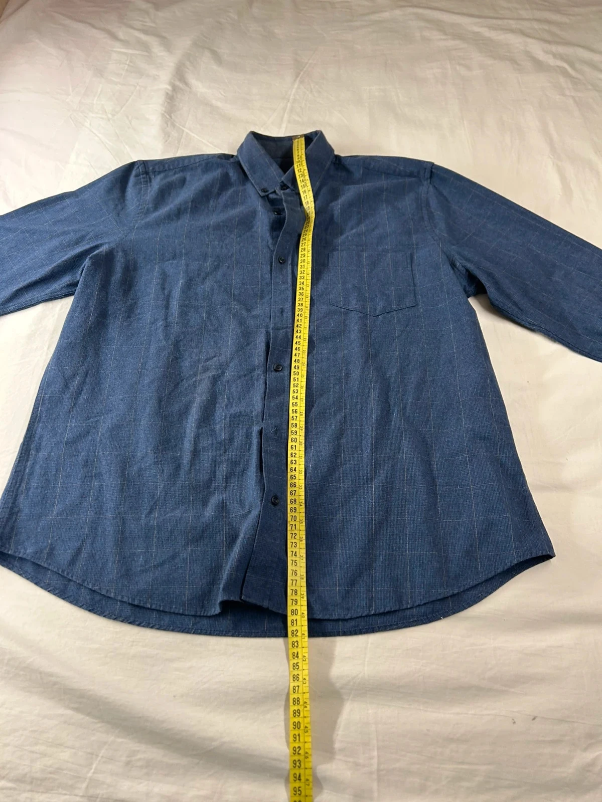 Blauw marine effen overhemd Cap 10 ten – photo 10